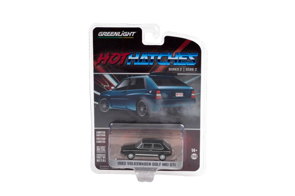 1983 Volkswagen Golf Mk I GTI, Black - Greenlight 63020D/48 - 1/64 Scale Diecast Model Toy Car