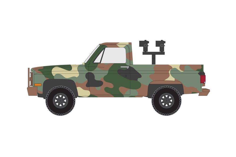 グリーンライト 1/64 グリーンライト 1984 Chevrolet M1009 CUCV in Camouflage with Mounted Machine Guns