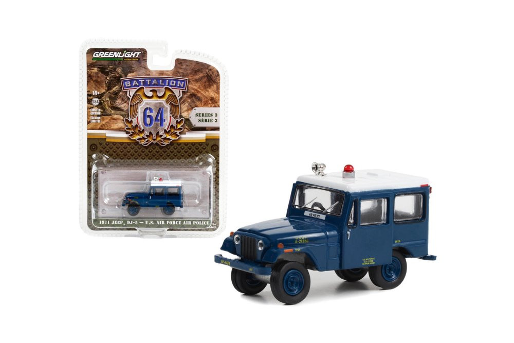 1971 Jeep DJ-5, Blue - Greenlight 61030D/48 - 1/64 Scale Diecast Model Toy Car