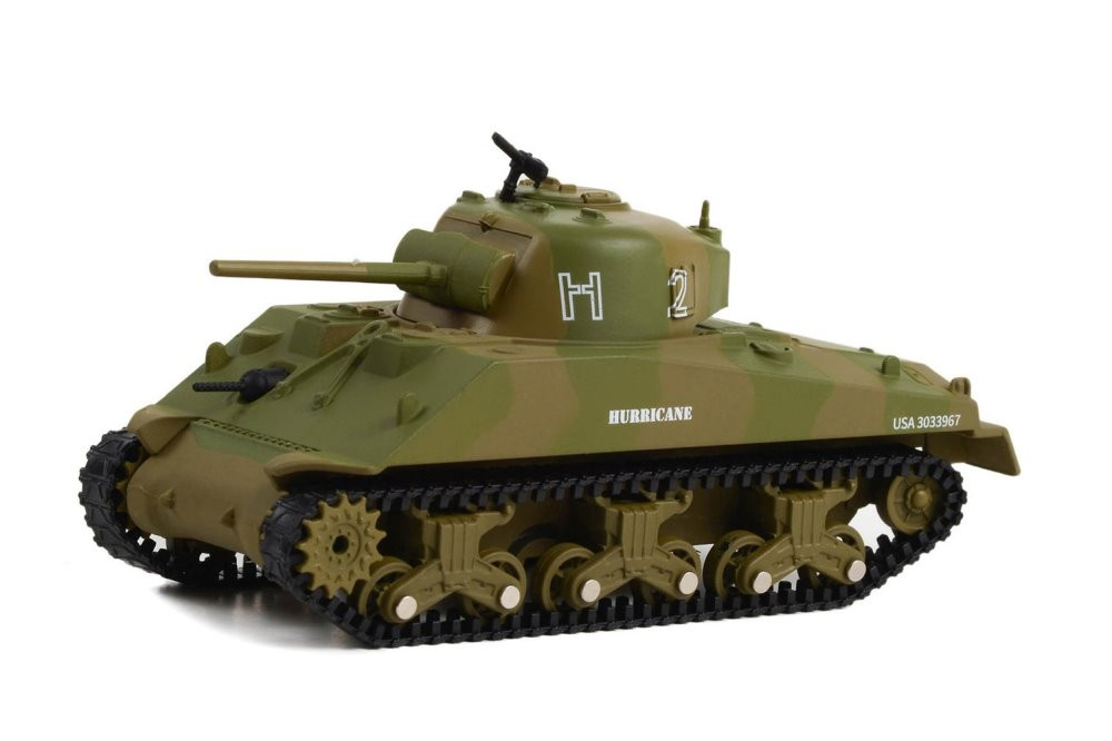 1944 M4 Sherman Tank, Green - Greenlight 61030B/48 - 1/64 Scale Diecast Model Toy Car