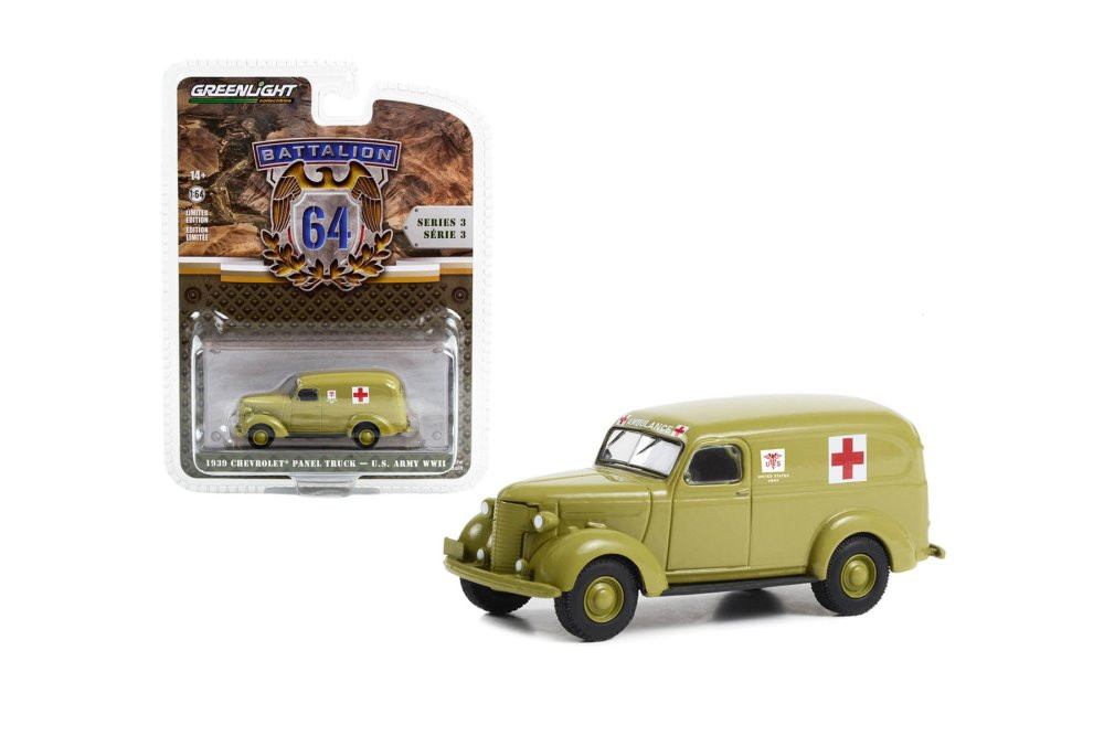 1939 Chevy Panel Truck Ambulance, Green - Greenlight 61030A/48 - 1