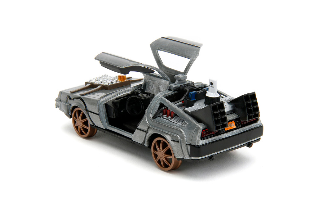 1990 DeLorean DMC Train Wheel Version, Back to the Future Part III - Jada Toys 34786 - 1/32 Scale