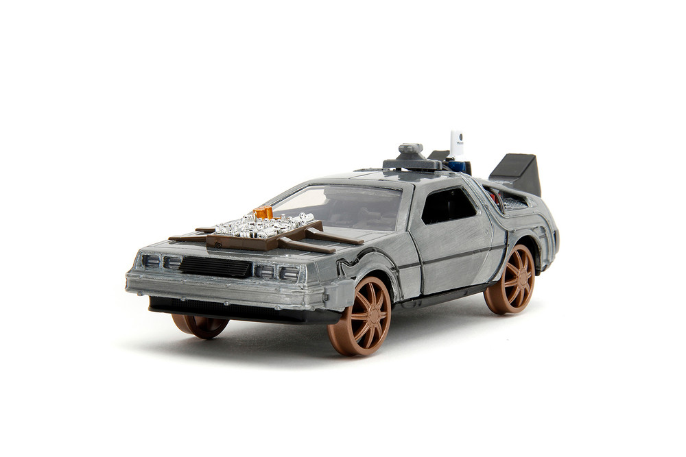 1990 DeLorean DMC Train Wheel Version, Back to the Future Part III - Jada Toys 34786 - 1/32 Scale