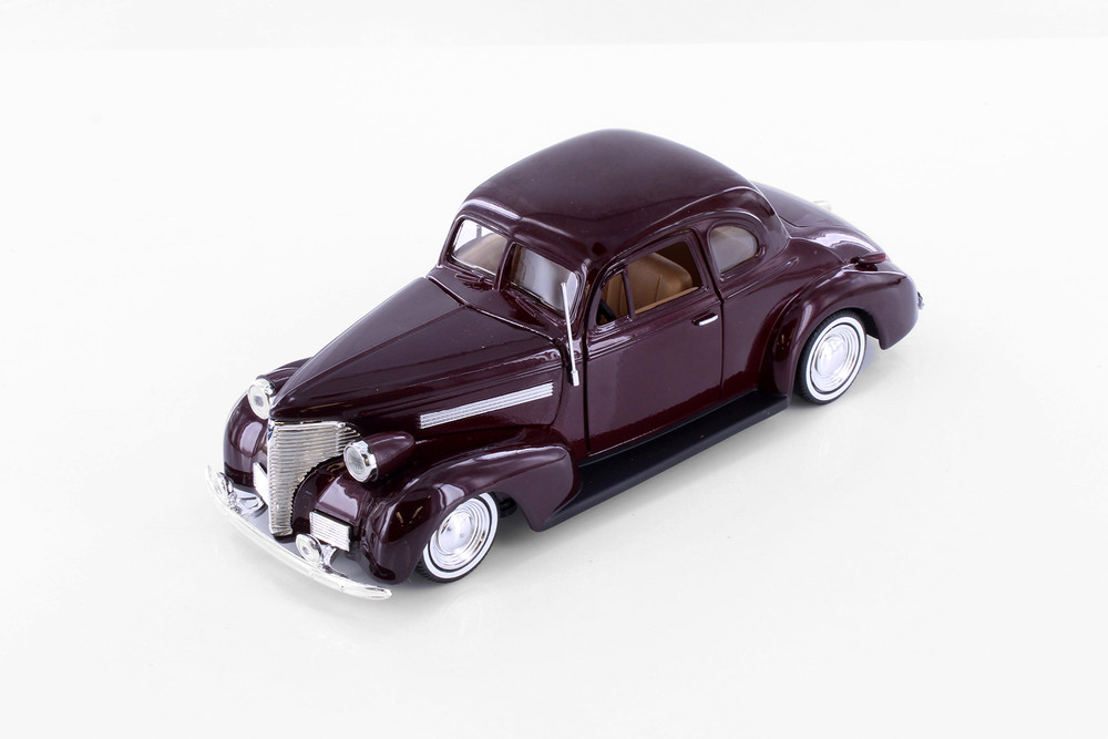 1939 Chevy Coupe, Burgundy - Showcasts 77247BG - 1/24 Scale Diecast Model Toy Car