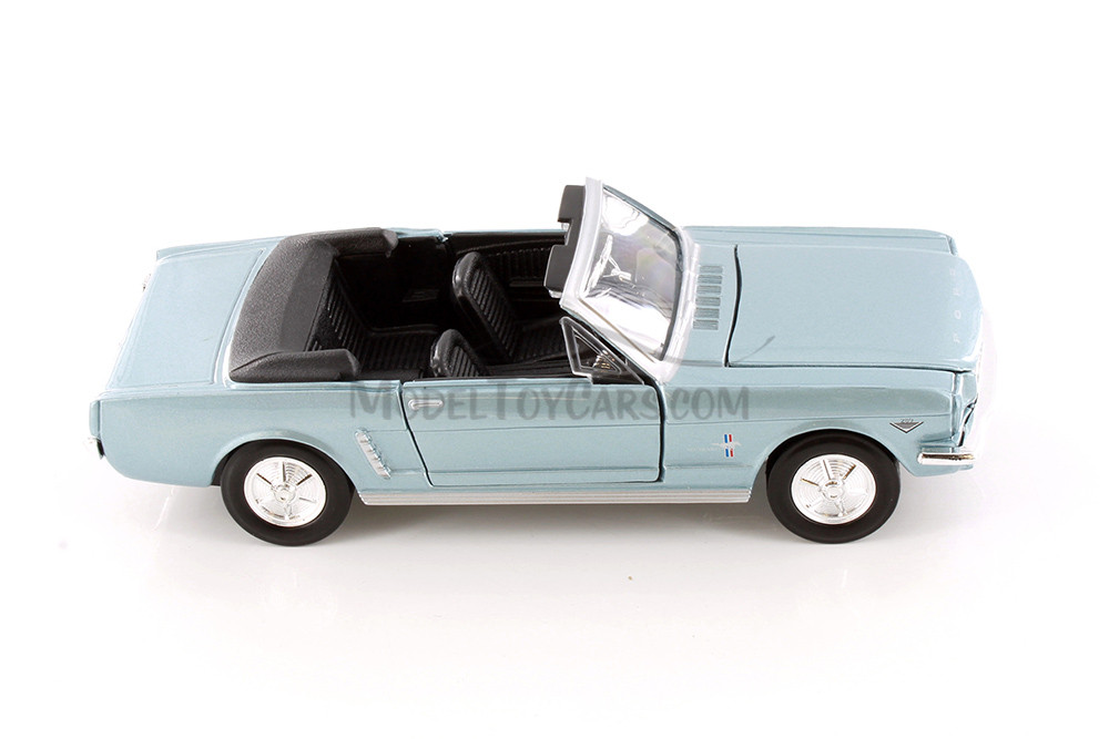 1964 1/2 Ford Mustang Convertible, Blue - Showcasts 77212BU - 1/24 Scale Diecast Model Toy Car