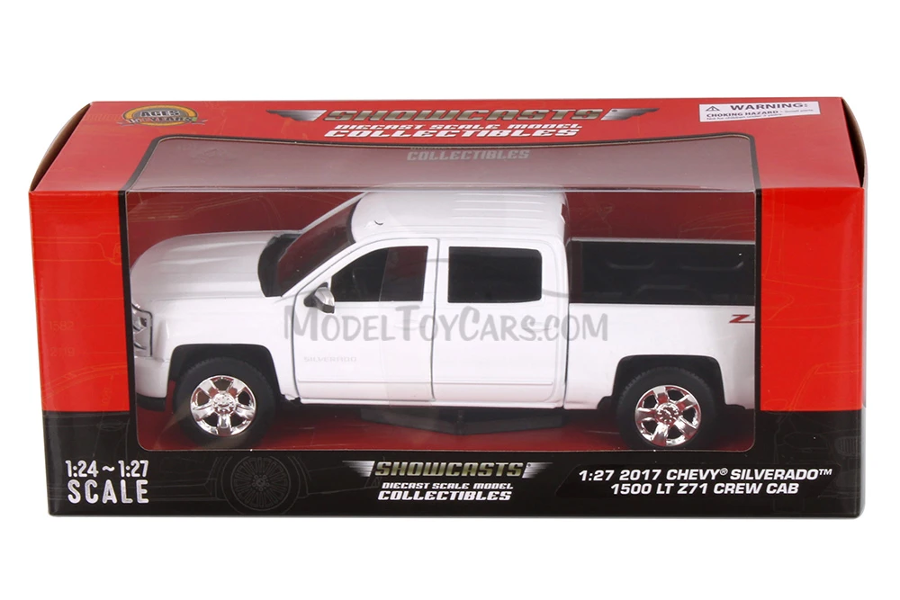 2017 Chevy® Silverado™ 1500 LT Z71 Crew Cab Truck, White - Showcasts® 71348WT - 1/27 Scale Diecast Car