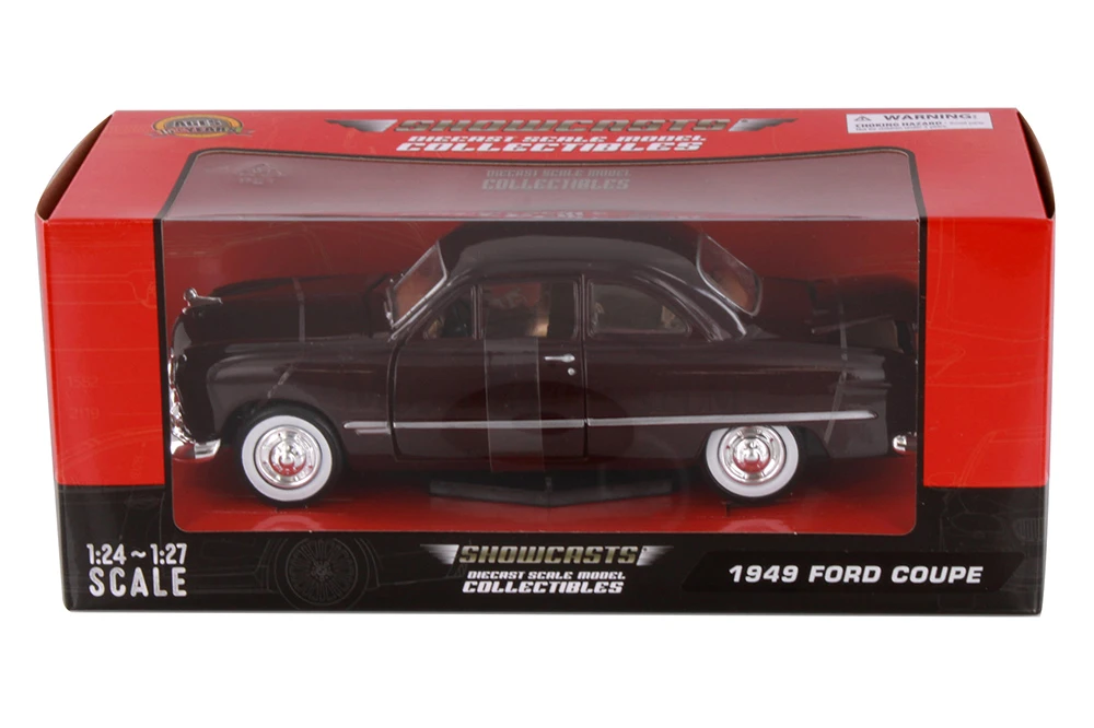 1949 Ford Coupe Hardtop, Burgundy - Showcasts 77213BG - 1/24 Scale Diecast Model Toy Car