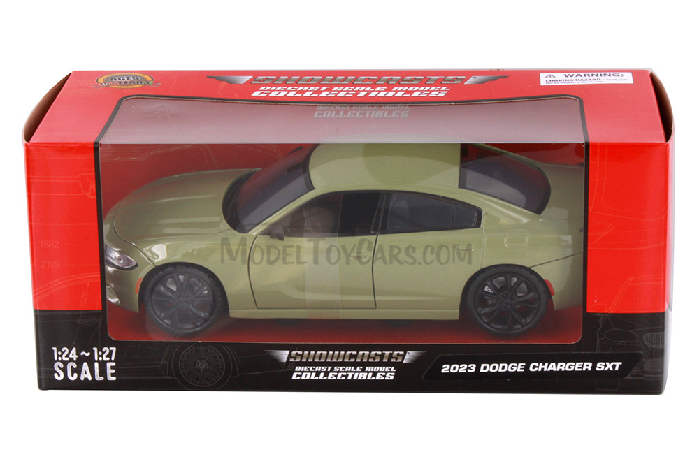 2023 Dodge Charger SXT Hardtop, Green - Showcasts 71387GN - 1/24 Scale Diecast Model Toy Car