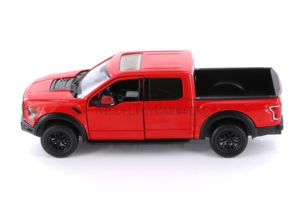 2017 Ford F-150 Raptor Pickup, Red - Showcasts 71344R - 1/24 Scale Diecast Model Toy Car