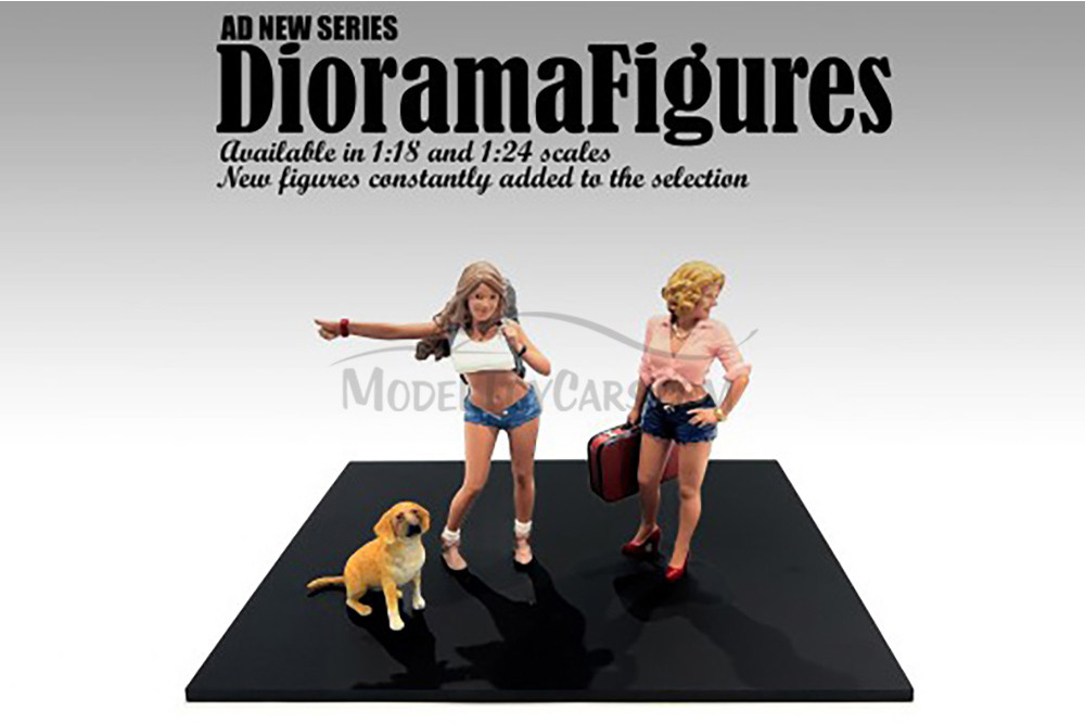 Figure 18 Series 1 #705 Set of 2, White /Blue - Showcasts AD-18705 - 1/18 Scale Diorama Figurine