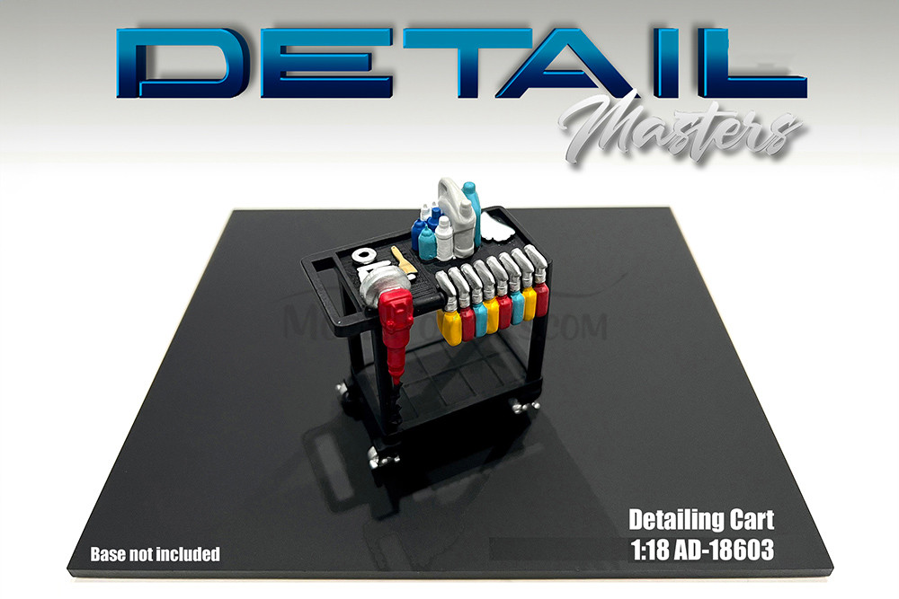 Detail Masters Figure 3 - Detailing Cart, Black - Showcasts AD-18603 - 1/18 Scale Diorama Figurine