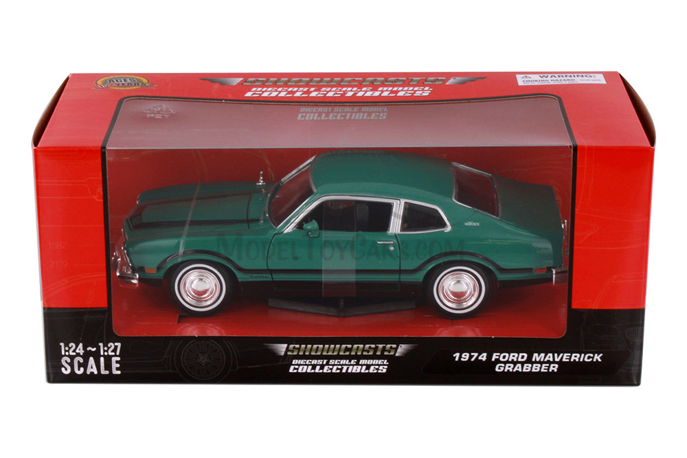 1974 Ford Maverick Grabber Hardtop, Green - Showcasts 77332GN - 1