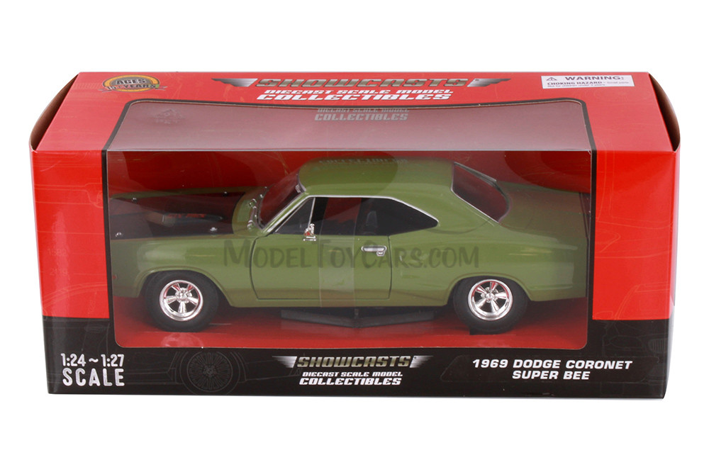 1969 Dodge Coronet Super Bee Hardtop, Green - Showcasts 77315GN