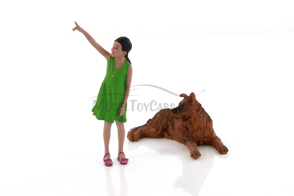 Figure 18 Series 1 #703 Set of 2, Green - Showcasts AD-18703 - 1/18 Scale Diorama Figurine
