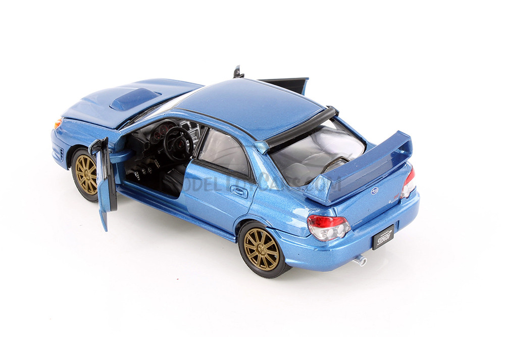 Modèle Réduit Subaru WRX STI 2017 - Échelle 1/64 - Bleu - Diecast Metal - Neuf En Boîte - Jouet Collection