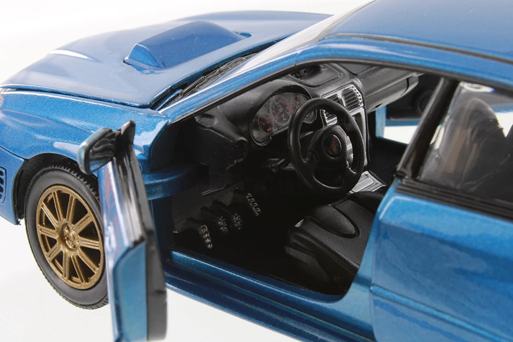 Subaru Impreza WRX STI Hardtop, Blue - Showcasts 77330BU - 1/24 Scale Diecast Model Toy Car
