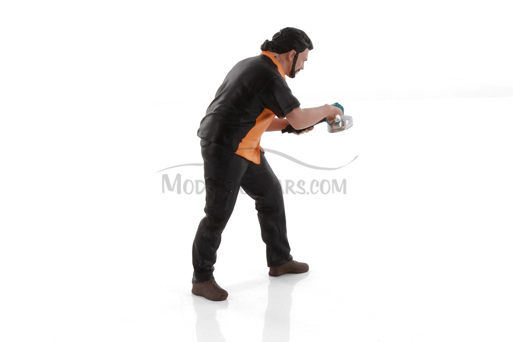 Detail Masters Figure 4 - Buff & Wax, Black /Orange - Showcasts AD-18604 - 1/18 Scale Diorama Figurine