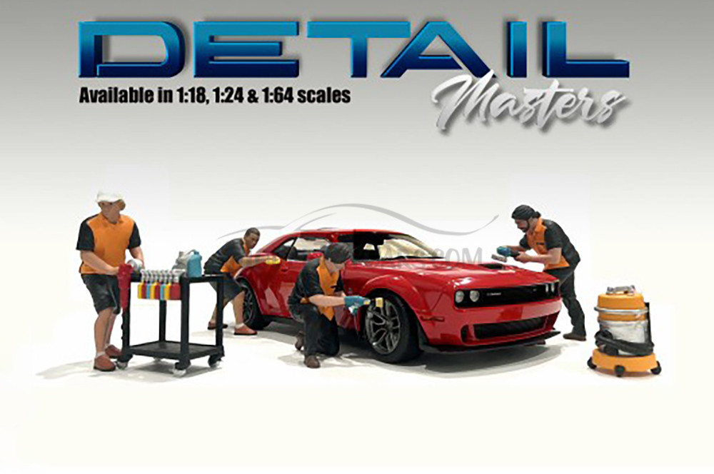 Detail Masters Figure 4 - Buff & Wax, Black /Orange - Showcasts AD-18604 - 1/18 Scale Diorama Figurine