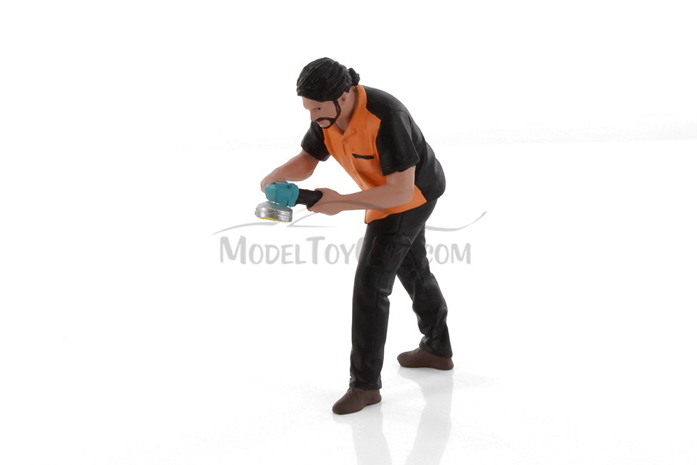 Detail Masters Figure 4 - Buff & Wax, Black /Orange - Showcasts AD-18604 - 1/18 Scale Diorama Figurine