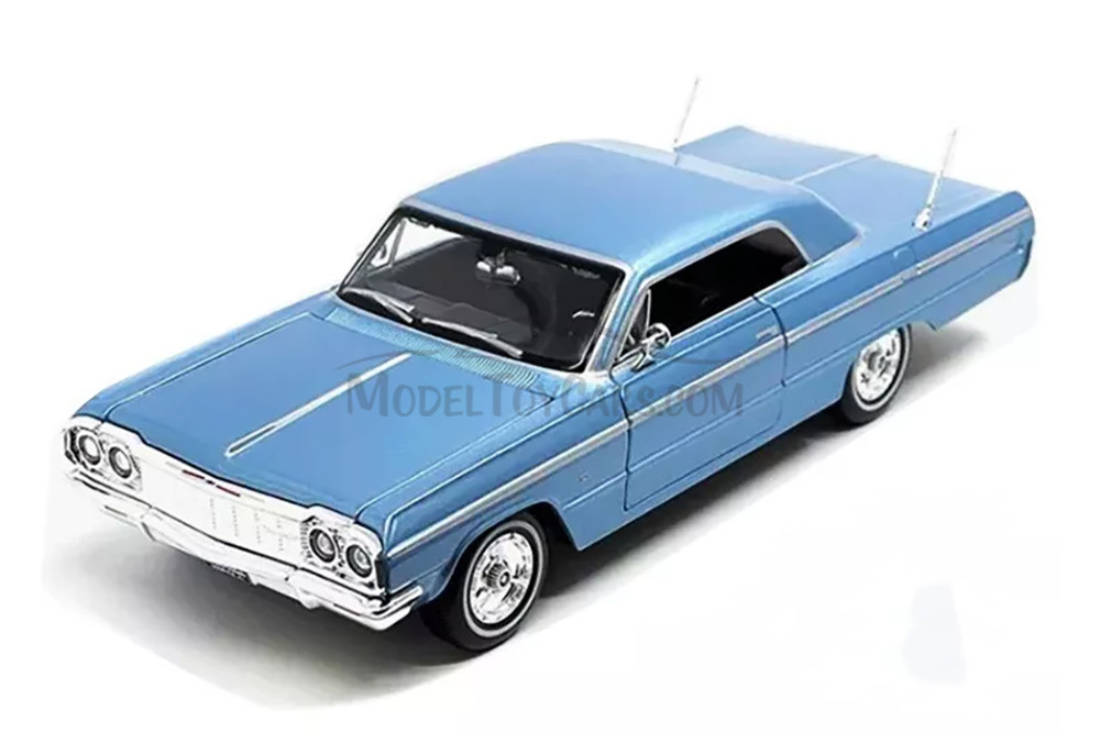 1964 Chevy Impala SS Hardtop, Blue - Showcasts 38908BU - 1/24 Scale Diecast Model Toy Car