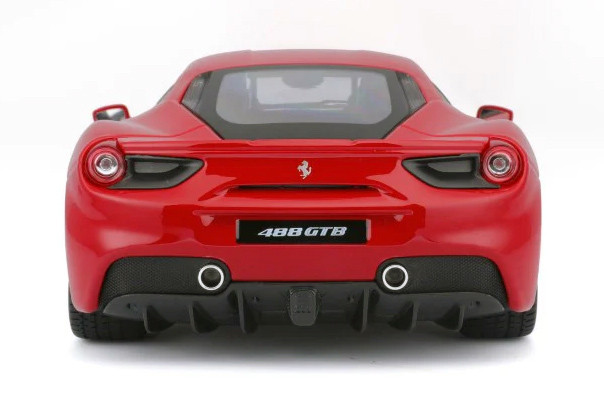 Ferrari 488 GTB Hardtop, Red - Bburago 16008R - 1/18 Scale Diecast