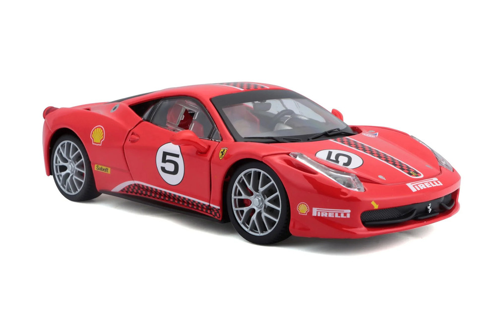 Ferrari 458 Challenge #5, Red - Bburago 26302R - 1/24 Scale
