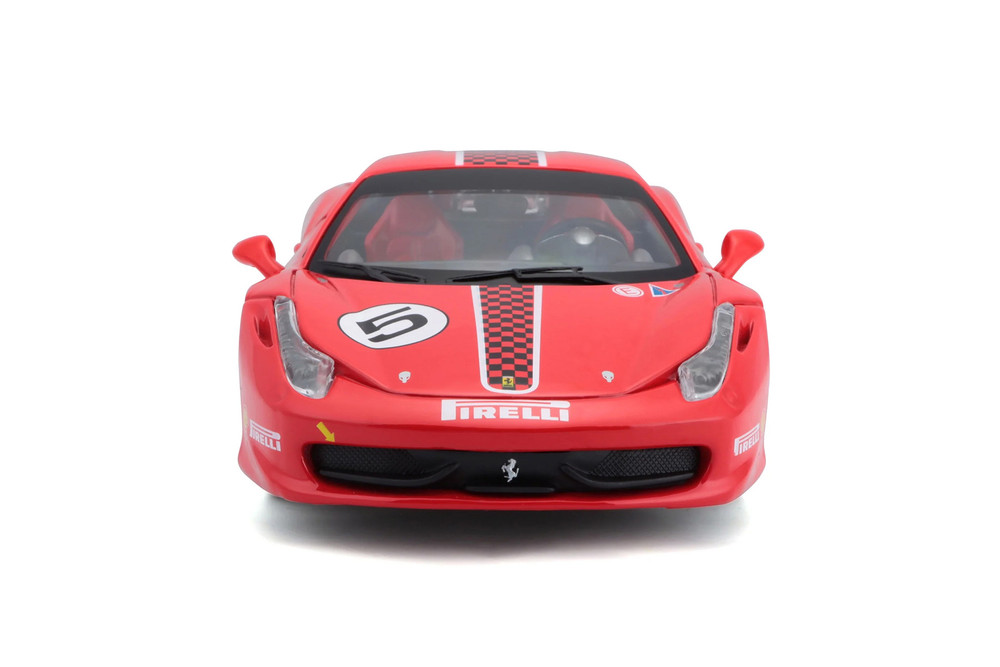 Ferrari 458 Challenge #5, Red - Bburago 26302R - 1/24 Scale Diecast Model Toy Car