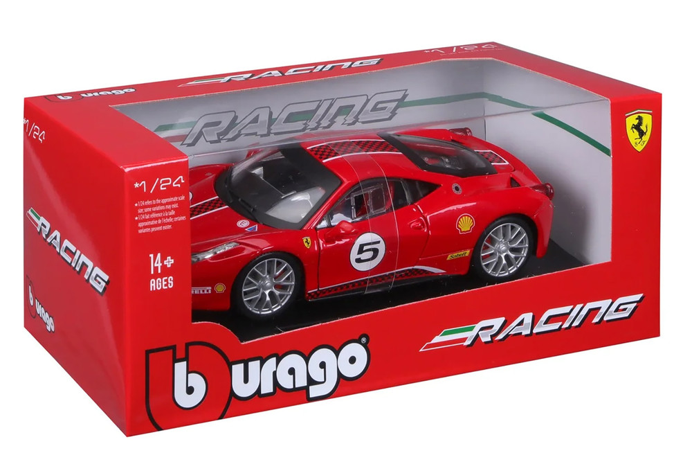 Ferrari 458 Challenge #5, Red - Bburago 26302R - 1/24 Scale