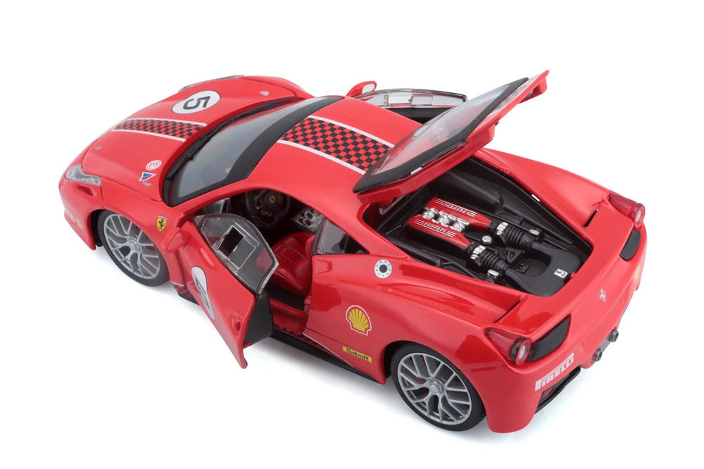 Ferrari 458 Challenge #5, Red - Bburago 26302R - 1/24 Scale
