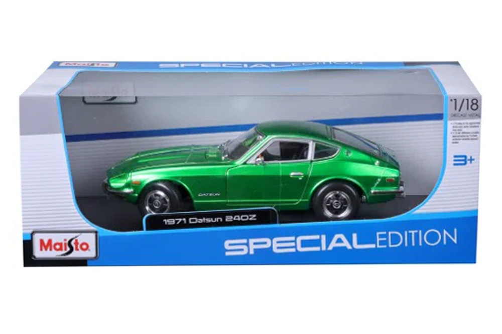 1971 Datsun 2400z Hardtop, Green - Maisto 31170GN - 1/18 Scale Diecast Model Toy Car