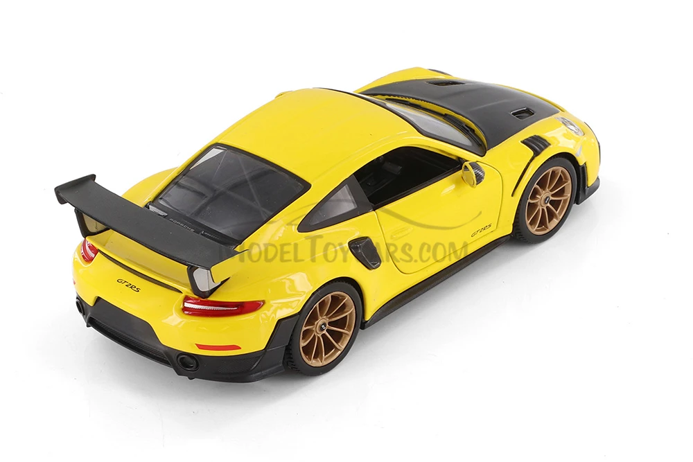 2018 Porsche 911 GT2 RS Hardtop, Yellow - Showcasts 37523 - 1/24 Scale Diecast Model Toy Car (1 Car, No Box)