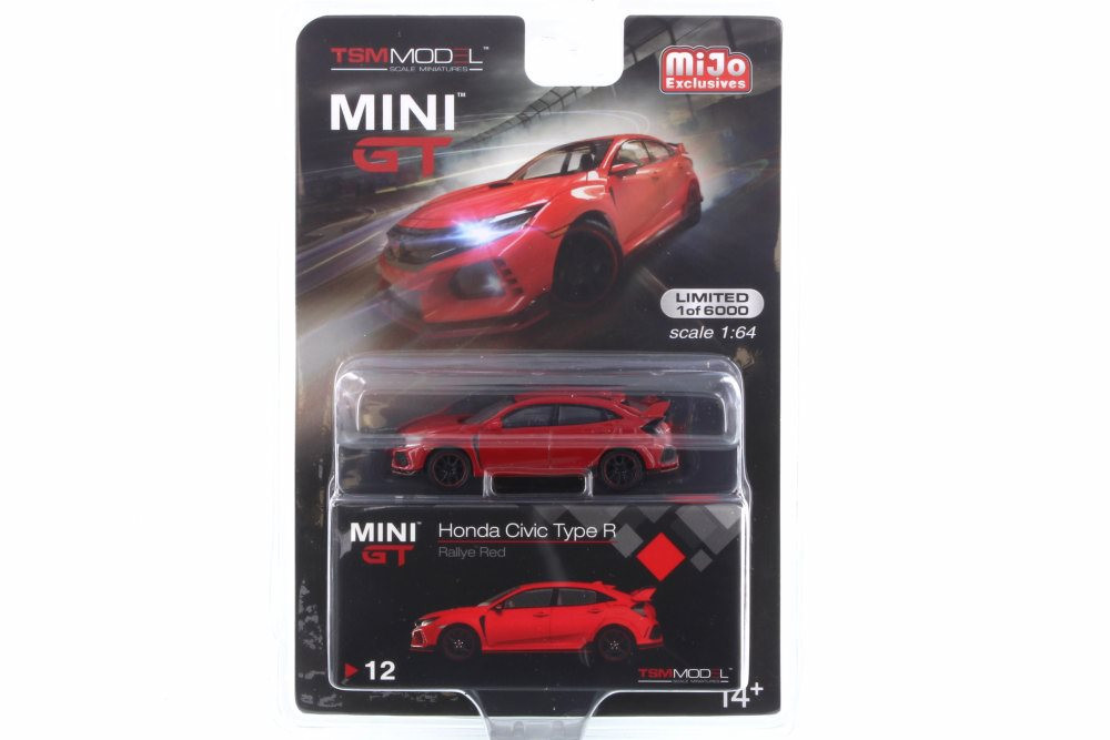 Honda Civic Type R, Red - Mini GT MGT00012-MJ - 1/64 scale Diecast Model Toy Car