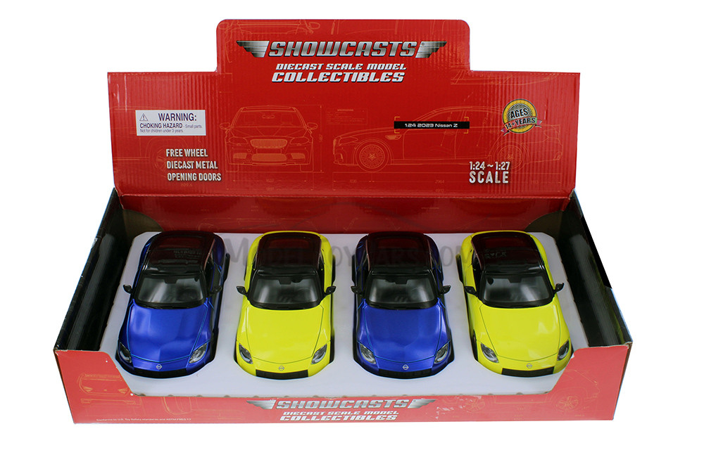 2023 Nissan Z, Yellow w/Black Roof - Showcasts 37904 - 1/24 Scale
