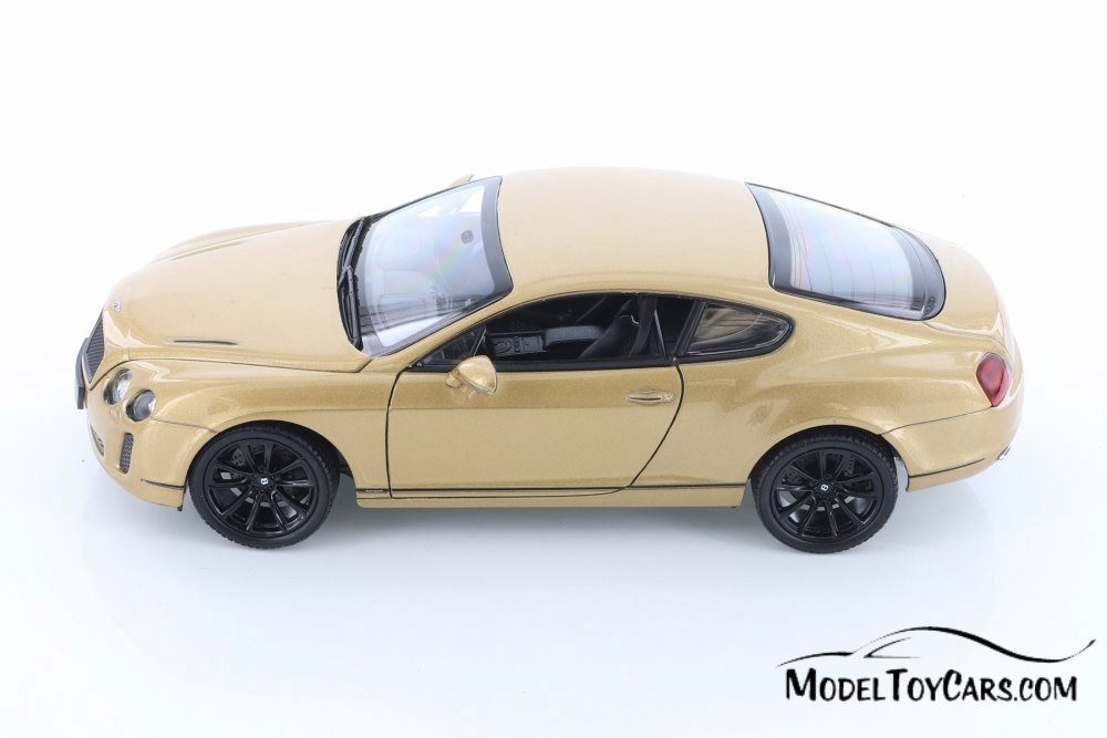 Bentley Continental Hard Top, Gold - Welly 24018/4D - 1/24 scale Diecast Model Toy Car