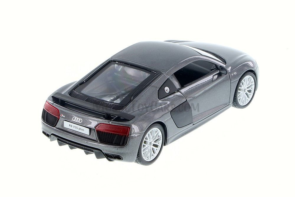 Audi R8 Plus Hard Top, Gray - Showcasts 37513 - 1/24 Scale Diecast Model Toy Car (1 Car, No Box)