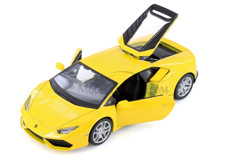Lamborghini Huracan Coupe, Yellow - Showcasts 37509 - 1/24 Scale Diecast Model Toy Car (1 Car, No Box)
