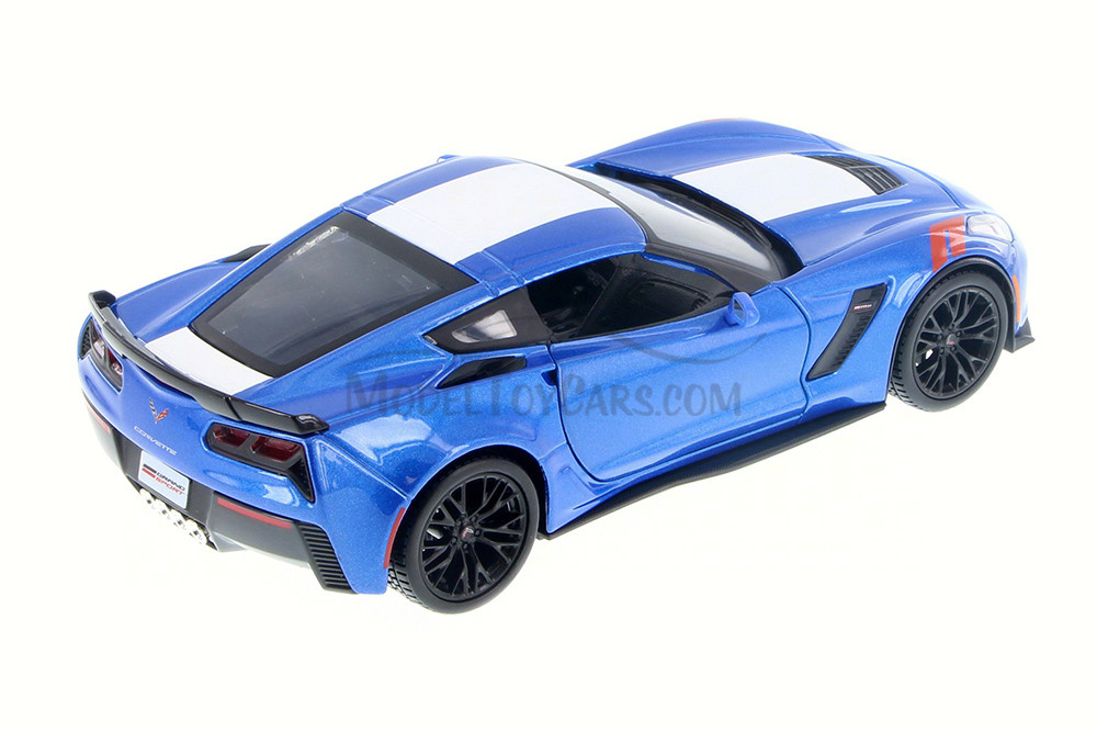 2017 Chevy Corvette Grand Sport Hardtop, Blue - Showcasts 37516 - 1/24 Scale Diecast Model Toy Car (1 Car, No Box)