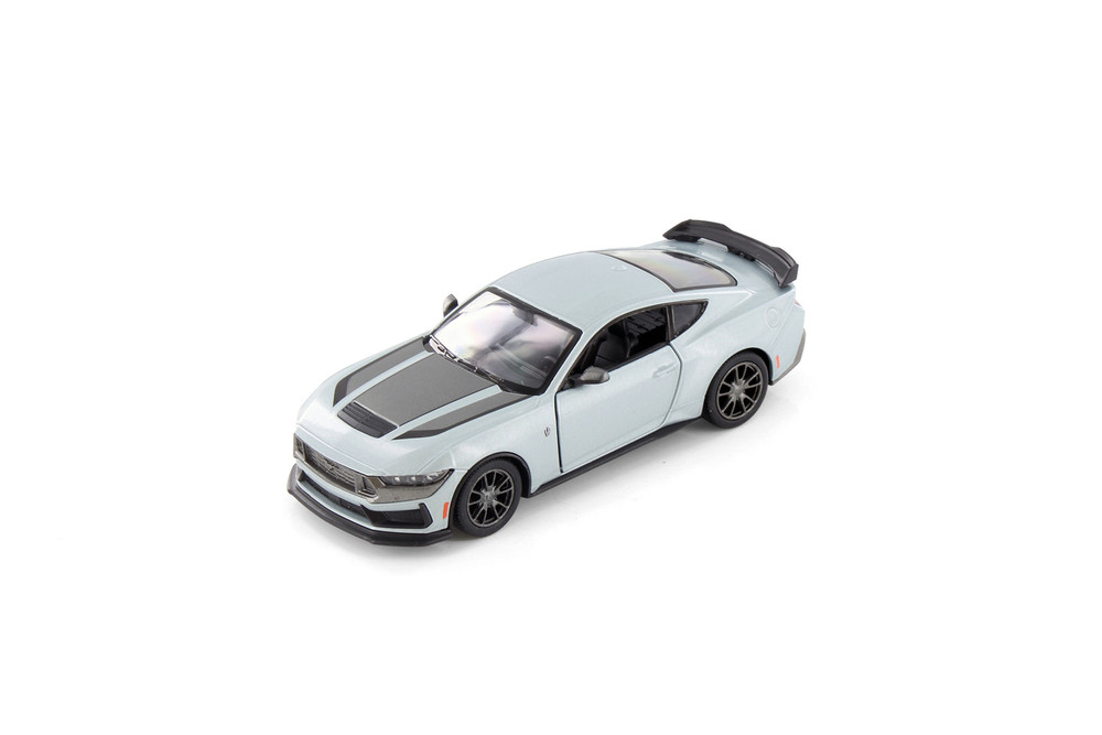 2024 Ford Mustang Dark Horse Hardtop, Silver - Kinsmart 5455D - 1/38 Scale Diecast Model Toy Car