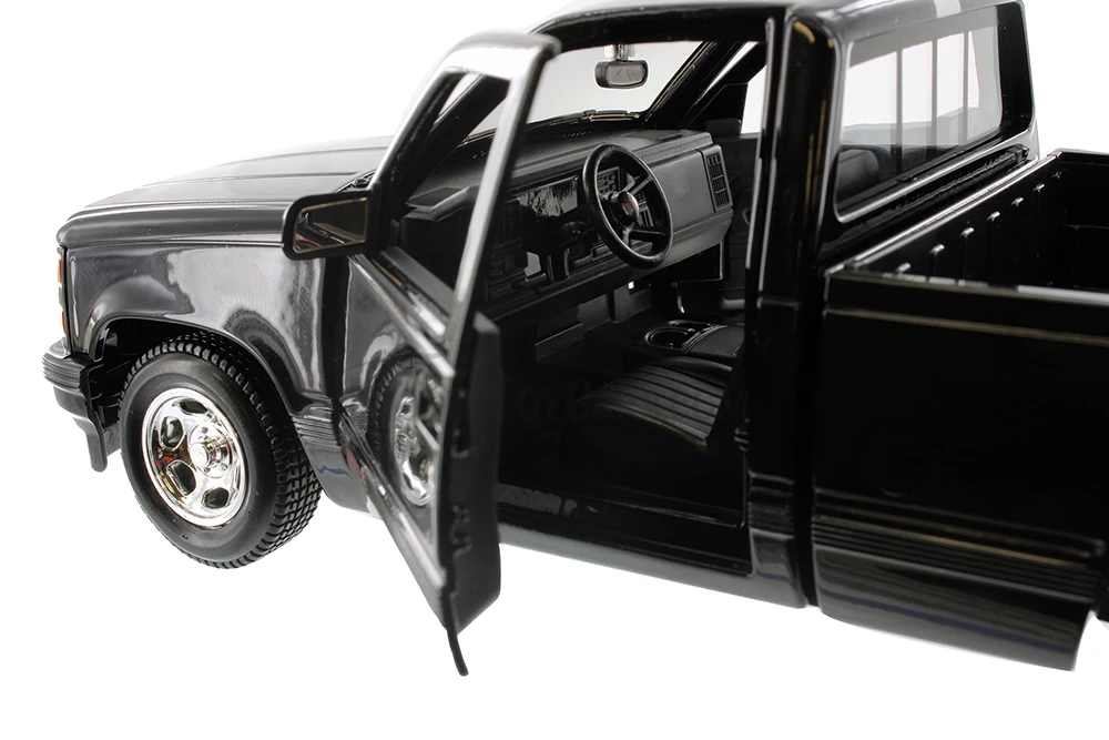 1993 Chevy 454 SS Pickup Truck, Black - Showcasts 37901 - 1/24 Scale Diecast Model Toy Car (1 Car, No Box)