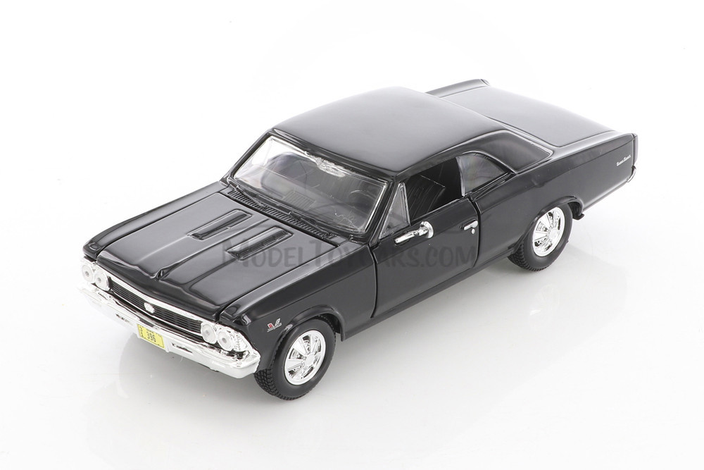 1966 Chevy Chevelle SS 396 Hardtop, Black - Showcasts 37960/2 - 1/24 Scale Diecast Model Toy Car (1 Car, No Box)