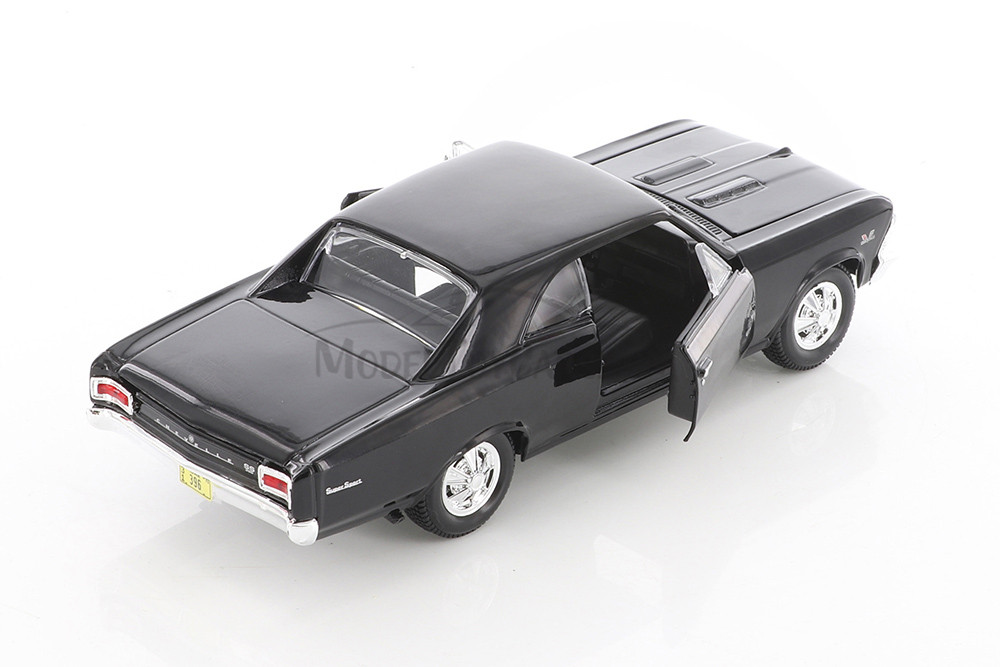 1966 Chevy Chevelle SS 396 Hardtop, Black - Showcasts 37960/2 - 1/24 Scale Diecast Model Toy Car (1 Car, No Box)