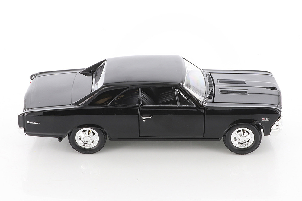 1966 Chevy Chevelle SS 396 Hardtop, Black - Showcasts 37960/2 - 1/24 Scale Diecast Model Toy Car (1 Car, No Box)