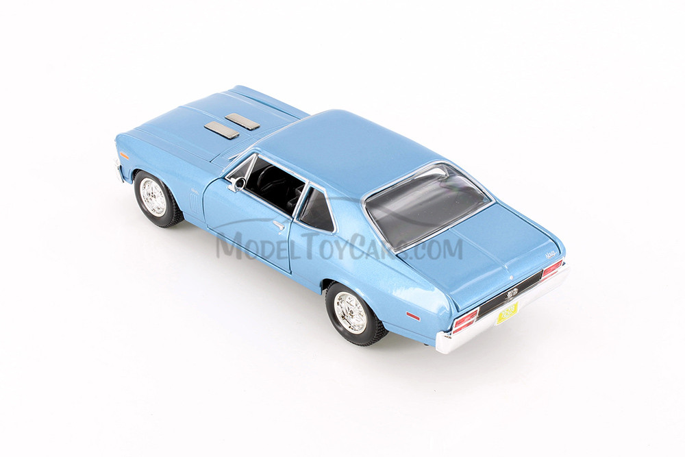 1970 Chevy Nova SS Hardtop, Blue - Showcasts 37262/2 - 1/24 Scale Diecast Model Toy Car (1 Car, No Box)