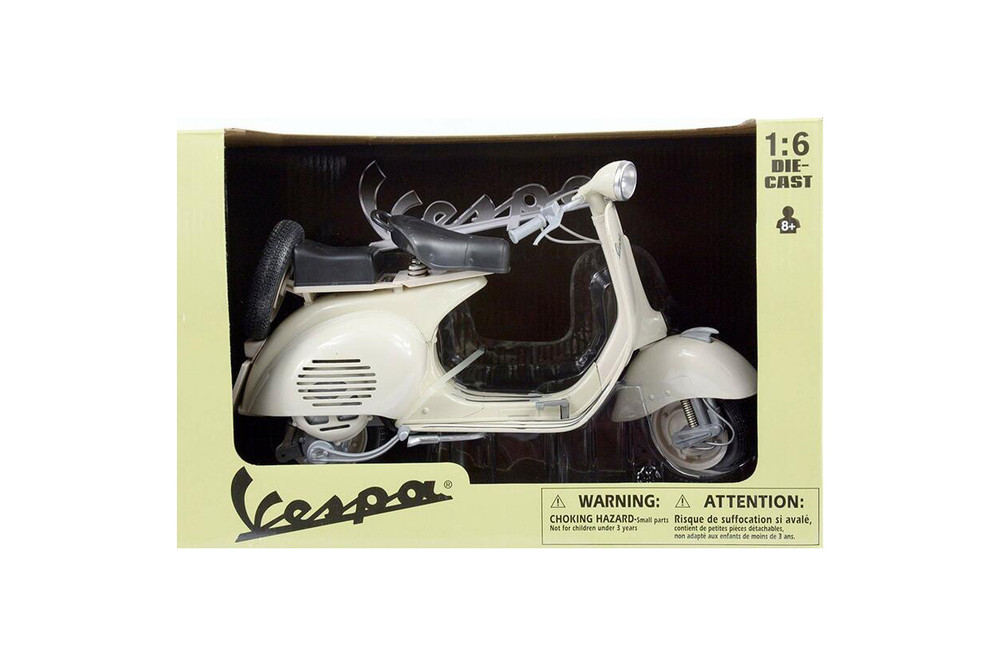 Vespa 150VL1T, White - New Ray 49273 - 1/6 scale Diecast Model Toy 