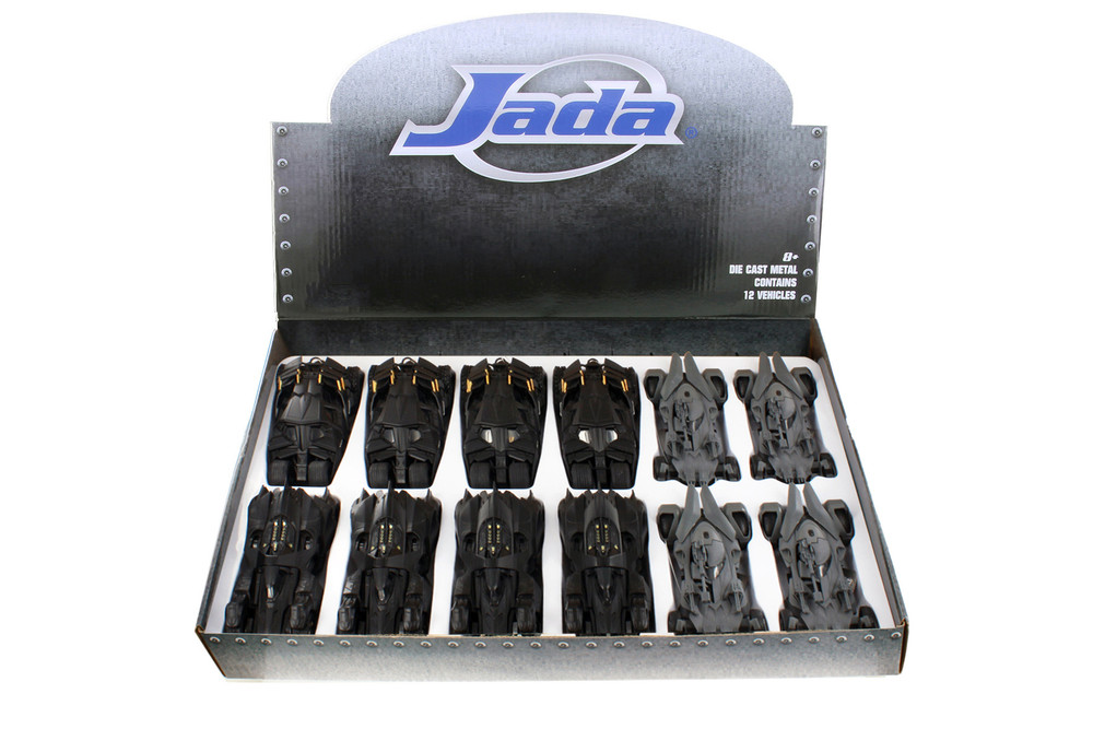 Box of 12 Modern Batmobile Assortment, Black - Jada Toys 35759DPB1 - 1/32 Scale Diecast Model Cars