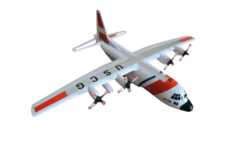Lockheed C-130 Hercules U.S.C.G., White - New Ray 20617 - 1/60 scale Model Toy Kit