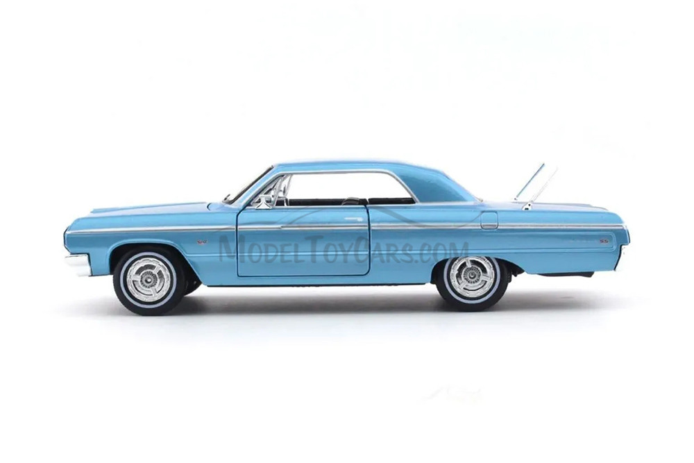 Box of 4 1964 Chevy Impala SS Hardtop, Blue - Showcasts 37908 - 1/24 Scale Diecast Model Toy Car