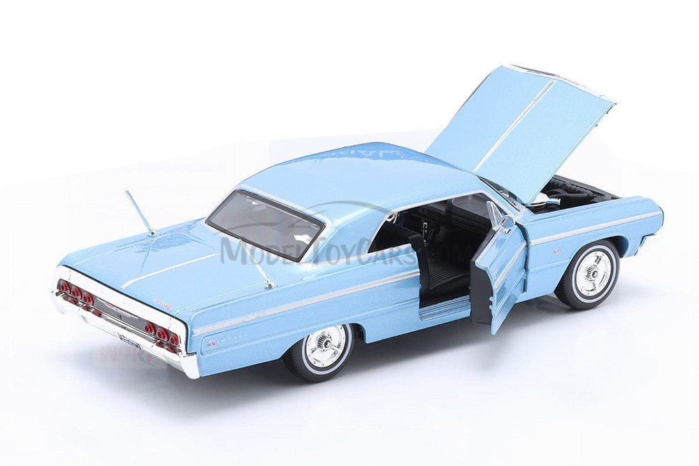 Box of 4 1964 Chevy Impala SS Hardtop, Blue - Showcasts 37908 - 1