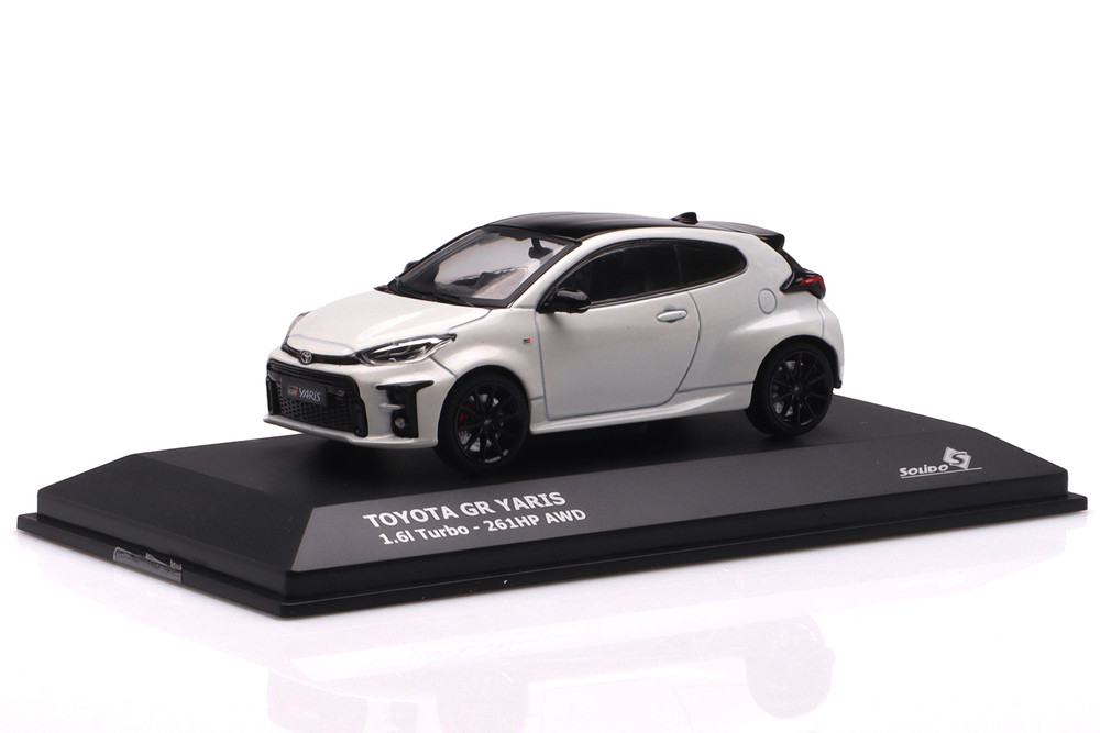 2020 Toyota Yaris GR 1.6l Turbo, Plain White - Solido S4311101 - 1/43 Scale Diecast Model Toy Car