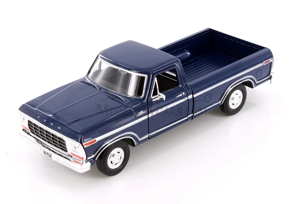 1979 Ford F-150 Custom Pickup, Blue - Showcasts 71346D - 1/24 Scale Diecast Model Toy Car (1 Car, No Box)